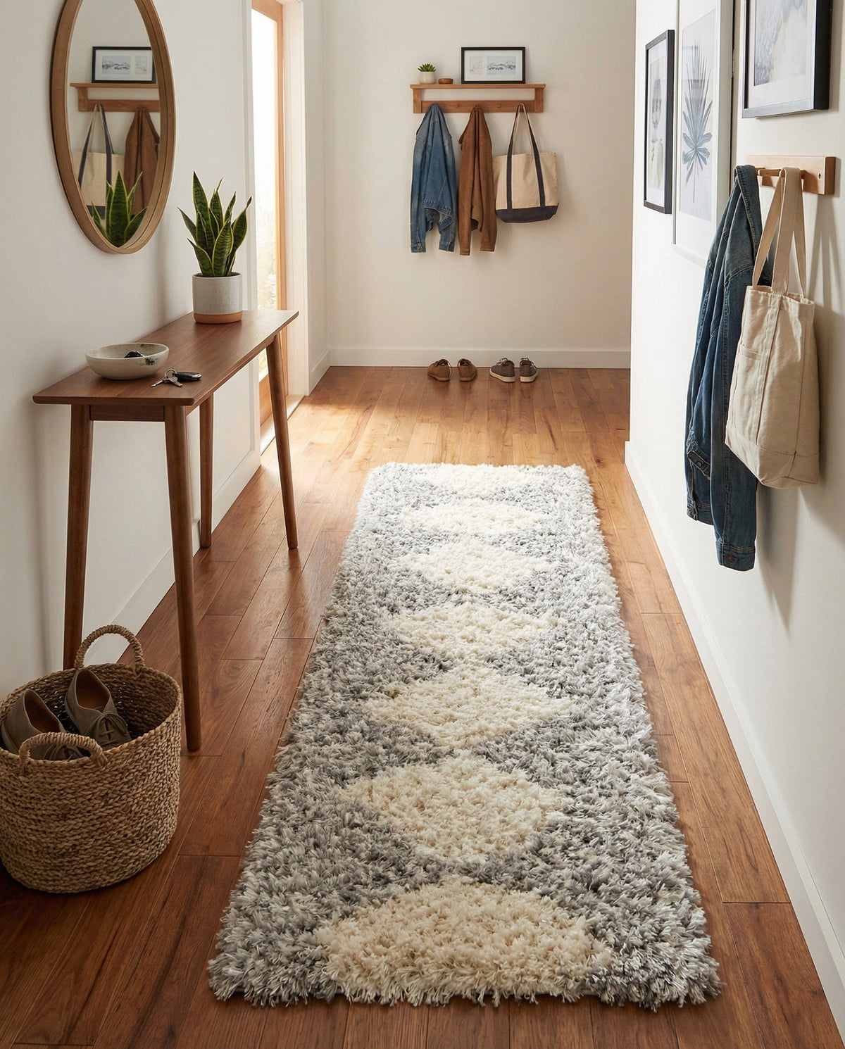Eternal Plush Oasis Collection Area Rug -  Bliss Runner Pearl and Gray  lifestyle 97