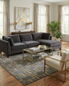 Hollywood Luxe Collection Area Rug -  Beverly (Gray Gold) Rectangle Gray Gold  lifestyle 11