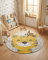 Wonder Tykes Collection Area Rug -  Doodle Round Gray  lifestyle 8