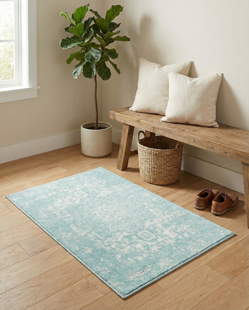 Georgetown Rugs Collection Area Rug - Dupont (Aqua) Rectangle Aqua  lifestyle 7