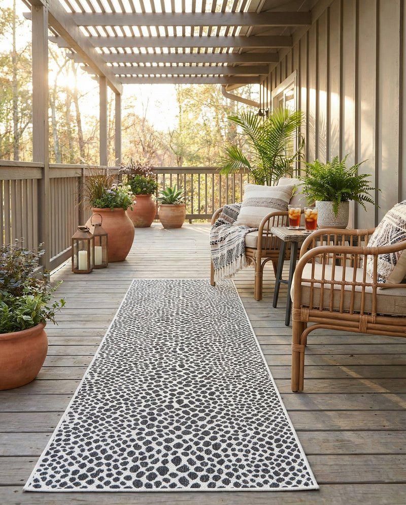 Urban Oasis Rugs Collection Area Rug -  Terrace (Black) Runner Black  lifestyle 34