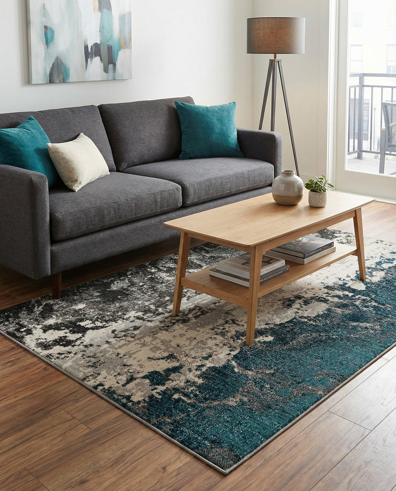 Seville Elegance Collection Area Rug -  Granada Rectangle Gray  lifestyle 8