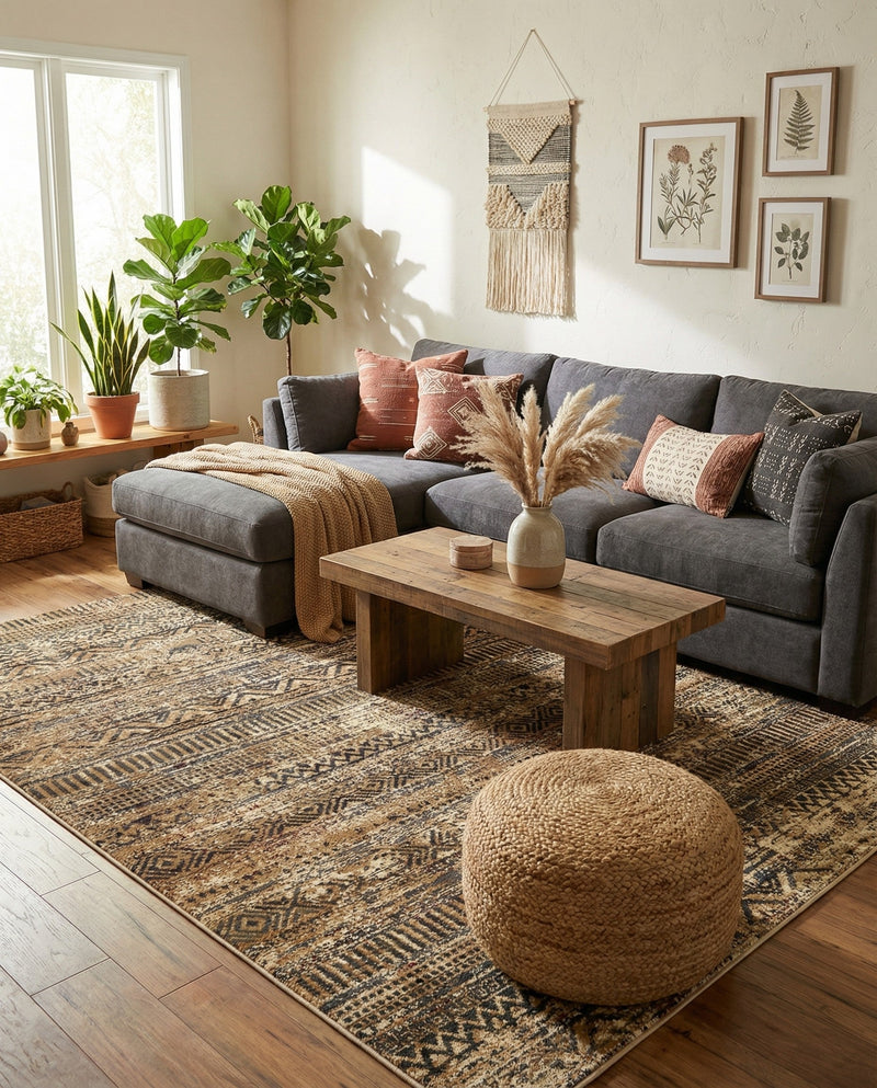 Neptune Elegance Collection Area Rug -  Nereid Rectangle Beige  lifestyle 29