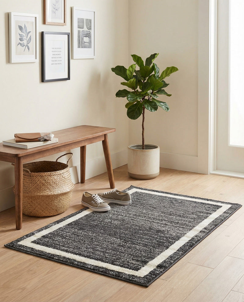 Studio Haven Collection Area Rug -  Alcove (Black) Rectangle Black  lifestyle 15