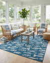 Seaside Haven Rugs Collection Area Rug -  Oceanview Rectangle Blue  lifestyle 27