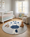Wonder Tykes Collection Area Rug -  Wonderland Round Gray  lifestyle 50
