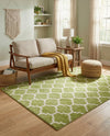 Lattice Gardens Collection Area Rug -  Bloomfield (Light Green) Rectangle Light Green  lifestyle 24