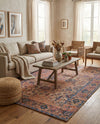 Savannah Threads Collection Area Rug - Tybee Rectangle Peach pink  lifestyle 32