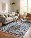 Cozy Cove Shag Collection Area Rug -  Dunes Rectangle Blue  lifestyle 23