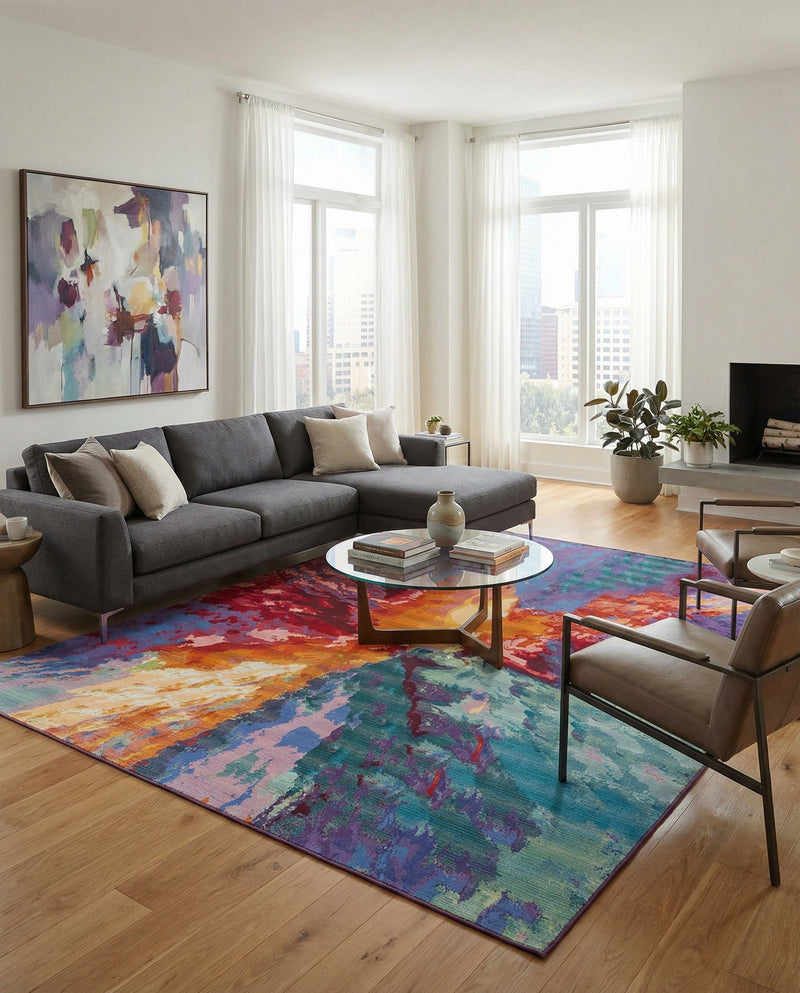 Urban Terrace Collection Area Rug -  Laneway Rectangle Multi  lifestyle 18