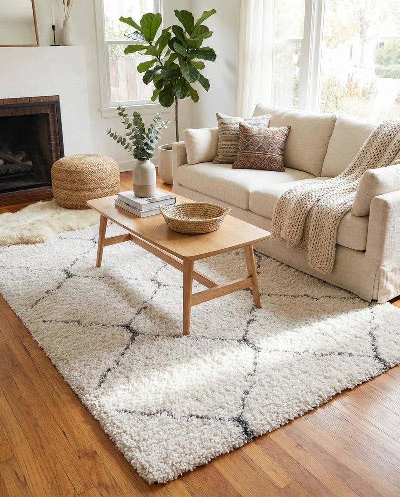 Casablanca Comfort Collection Area Rug -  Medina Rectangle Ivory  lifestyle 9