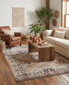 Desert Modern Eco Rug Series Collection Area Rug -  Navajo Rectangle Khaki Gray  lifestyle 16