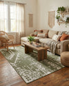 Desert Nomad Terrace Collection Area Rug - Sahara (Green) Rectangle Green  lifestyle 27