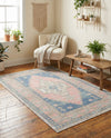 Savannah Series Collection Area Rug -  Augusta (French Blue) Rectangle French Blue  lifestyle 26