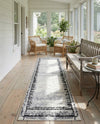 Marrakech Mosaic Collection Area Rug -  Sahara Runner Black and White  lifestyle 77