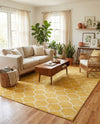 Trellis Mosaic Collection Area Rug -  Pergolatown (Yellow) Rectangle Yellow  lifestyle 5