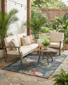 Coastal Terrace Collection Area Rug - Seabreeze Rectangle Navy Blue  lifestyle 12