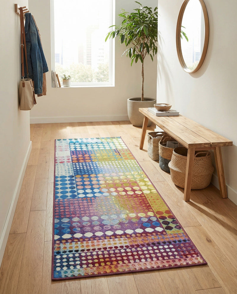 Urban Terrace Collection Area Rug -  Atrium Runner Multi  lifestyle 72