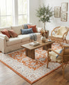 Savannah Elegance Collection Area Rug - Augusta (Rust Red) Rectangle Rust Red  lifestyle 18