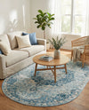 Coastal Haven Collection Area Rug - Seabreeze (Navy Blue) Oval Navy Blue  lifestyle 35