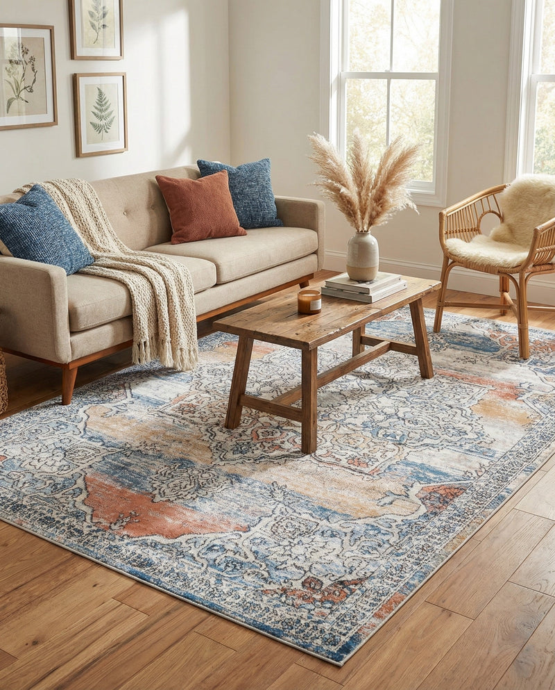 Mykonos Manor Collection Area Rug -  Tinos (Multi) Rectangle Multi  lifestyle 17