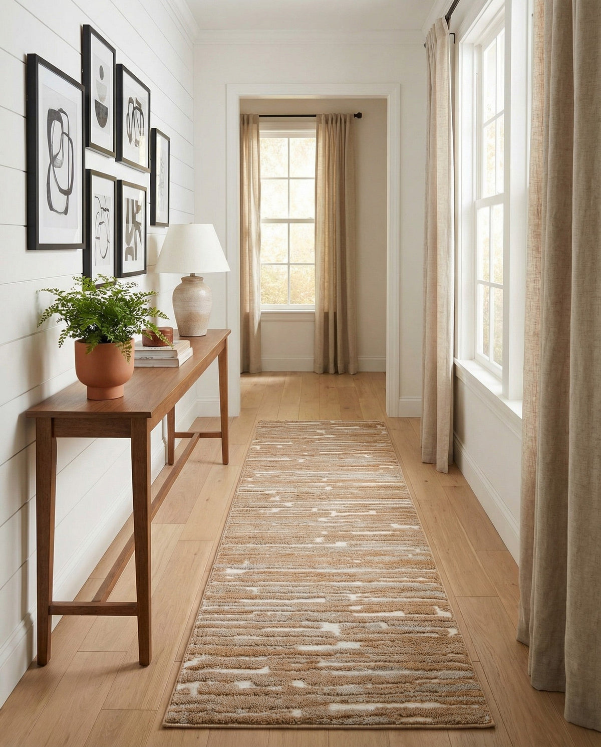 Sienna Collection Area Rug -  Rome Runner Caramel and Ivory  lifestyle 109