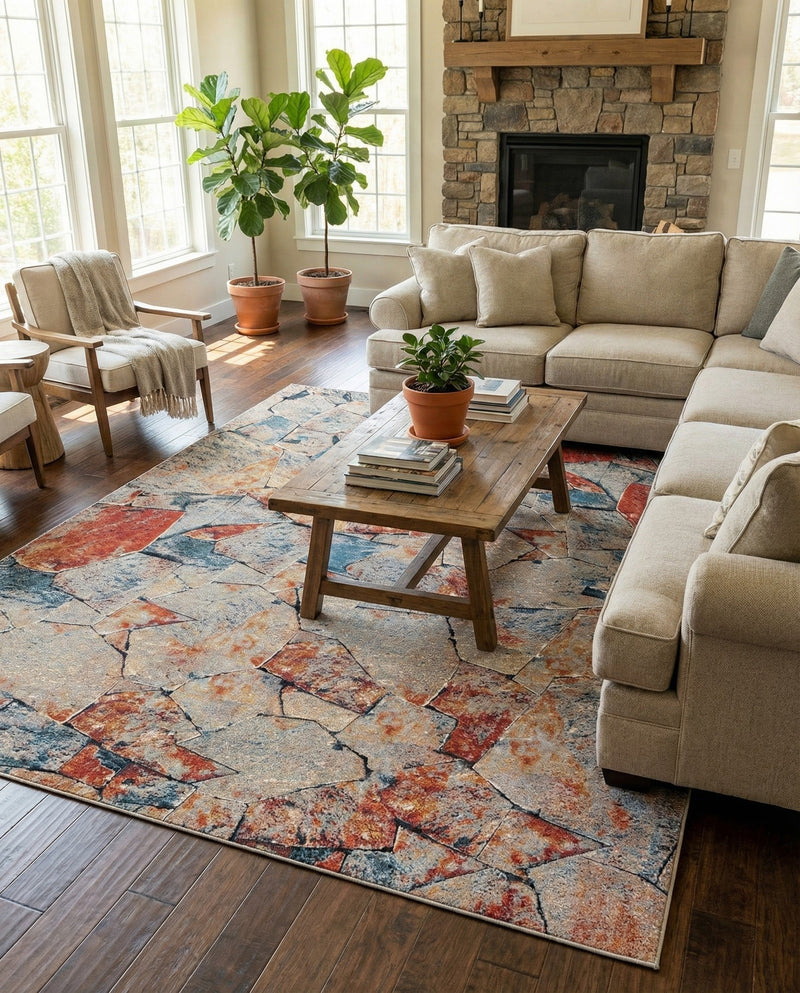 Urban Terrace Collection Area Rug -  Boulevard Rectangle Multi  lifestyle 18