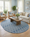 Urban Oasis Rugs Collection Area Rug -  Boulevard (Blue) Oval Blue  lifestyle 39