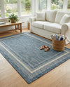 Terrace Fringe Collection Area Rug - Veranda (Blue) Rectangle Blue  lifestyle 24