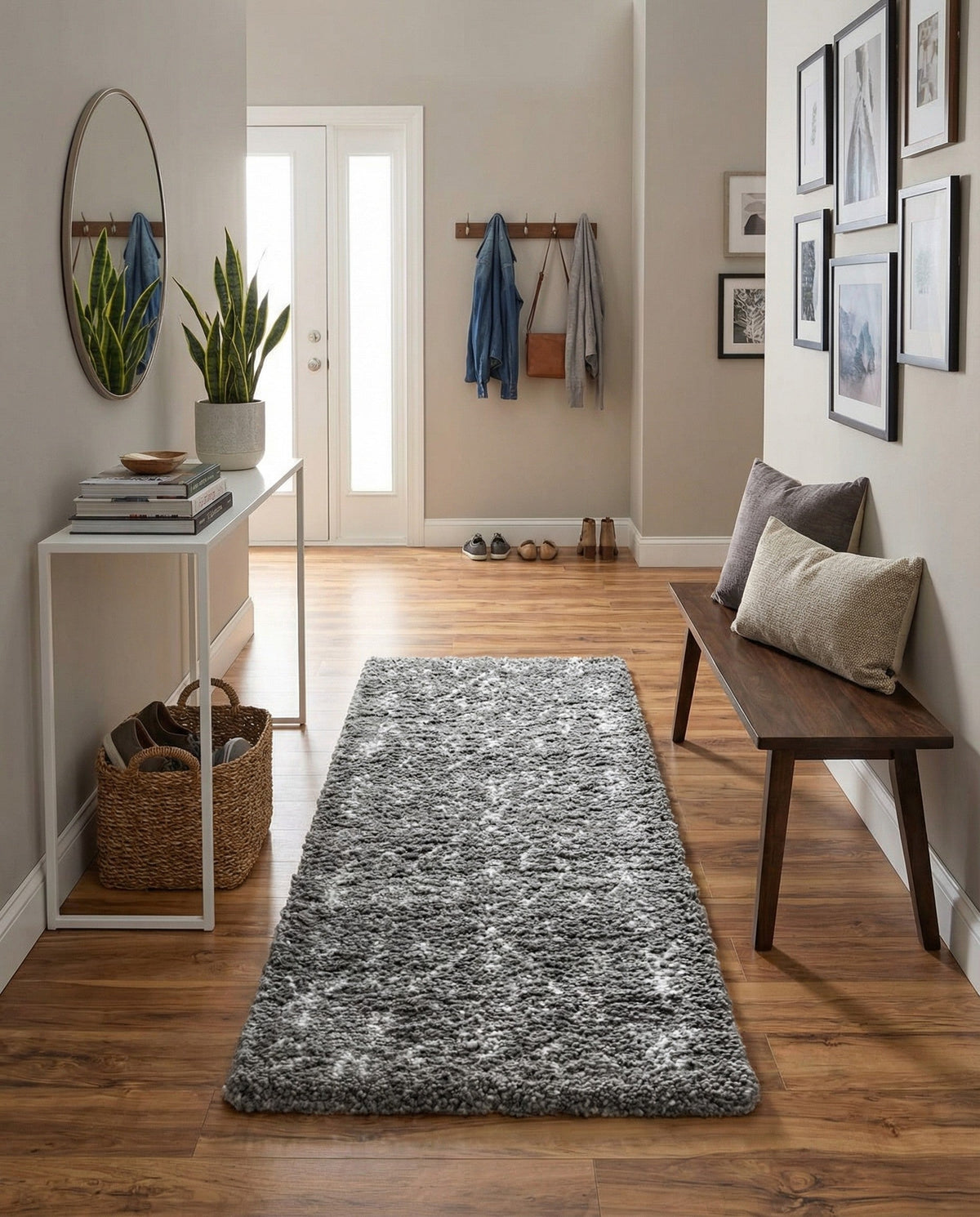 Casablanca Comfort Collection Area Rug - Sahara Runner Gray  lifestyle 77