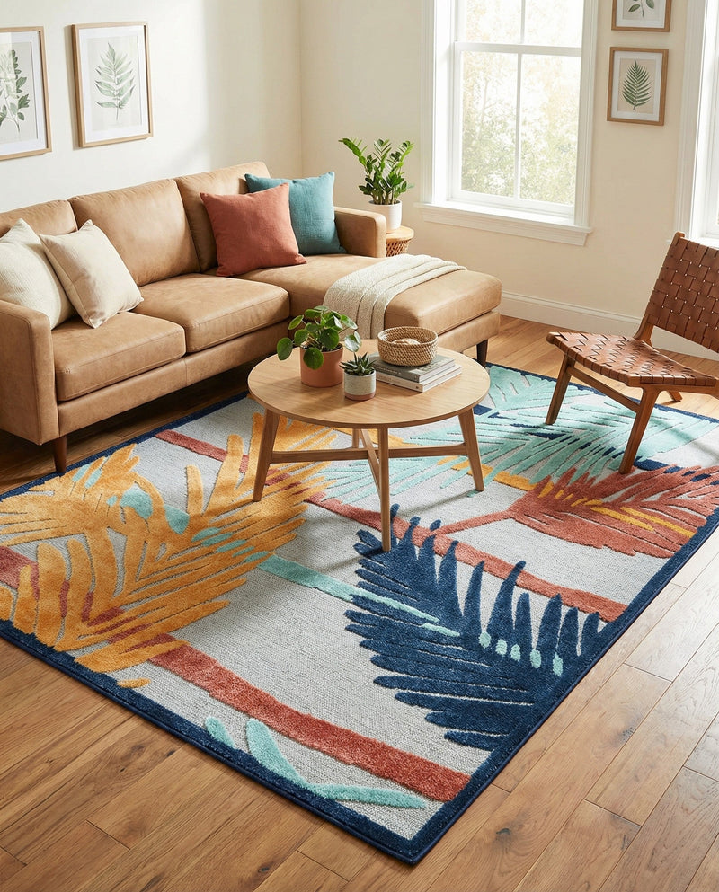 Caribbean Terrace Collection Area Rug - Antigua Rectangle Gray  lifestyle 24