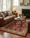 Isfahan Elegance Collection Area Rug - Naghsh-e Jahan (Burgundy) Rectangle Burgundy  lifestyle 30