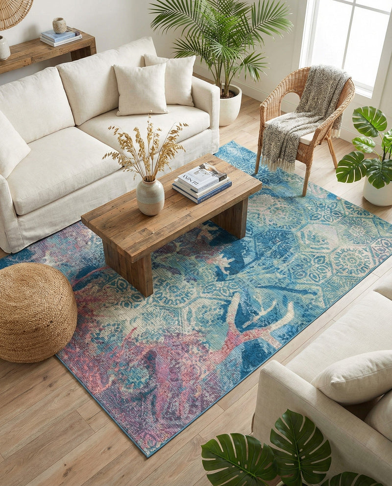 Seaside Haven Rugs Collection Area Rug - Marina Rectangle Multi  lifestyle 36