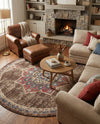 Eden Oasis Collection Area Rug -  Tranquility (Chocolate Brown) Round Chocolate Brown  lifestyle 41