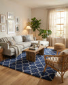 Casablanca Comfort Collection Area Rug -  Atlas Rectangle Navy Blue  lifestyle 21