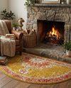 Brighton Terrace Collection Area Rug - Hove (Gold) Hearth Gold  lifestyle 50