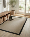 Terrace Fringe Collection Area Rug - Oceanside Rectangle Black  lifestyle 65