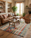 Sedona Vista Collection Area Rug -  Navajo Rectangle Blue  lifestyle 24