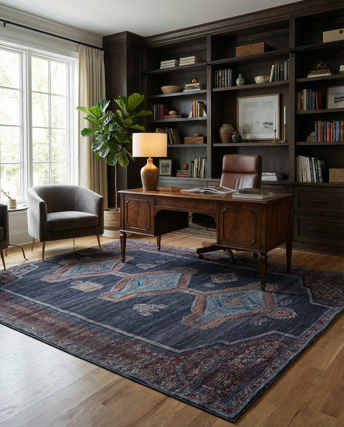 Rovaniemi Collection Area Rug - Lapland Rectangle Charcoal and Gray  lifestyle 7