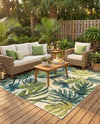 Seaside Blooms Collection Area Rug -  Ivy Rectangle Green  lifestyle 46