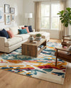 Outdoor Marrakesh Collection Area Rug -  Meknes Rectangle Multi  lifestyle 29