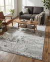Dresden Elegance Collection Area Rug -  Pirna Rectangle Gray  lifestyle 17