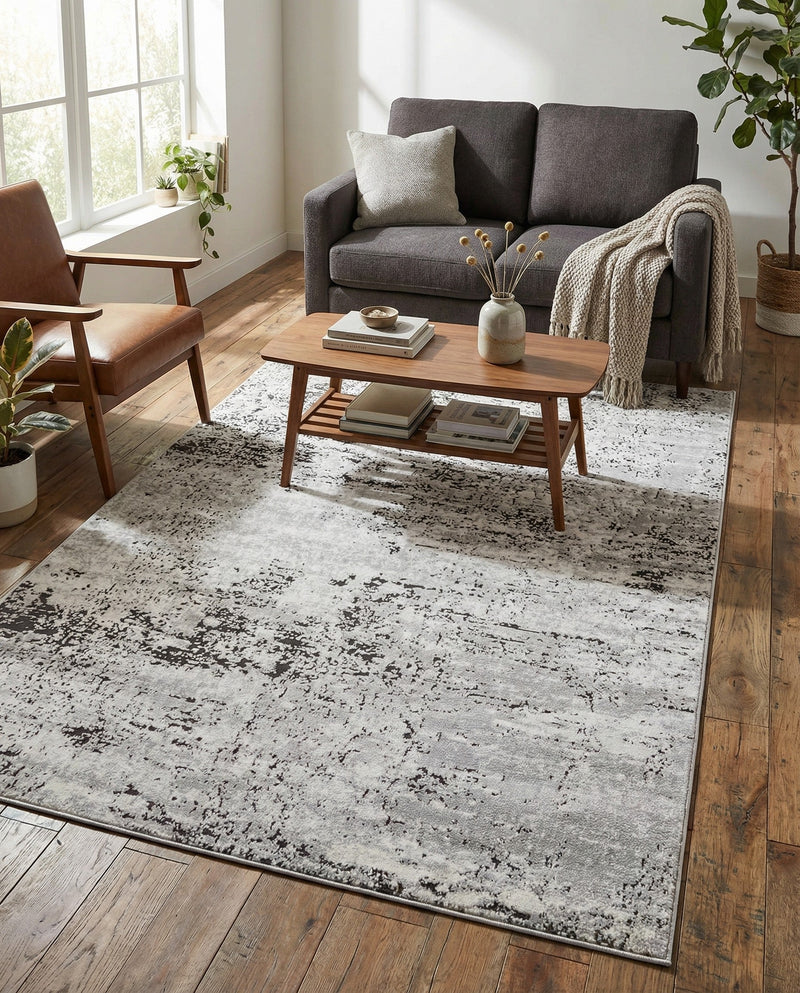 Dresden Elegance Collection Area Rug -  Pirna Rectangle Gray  lifestyle 17