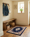 Tabriz Tapestry Collection Area Rug - Azerbaijan (Navy Blue) Rectangle Navy Blue  lifestyle 16