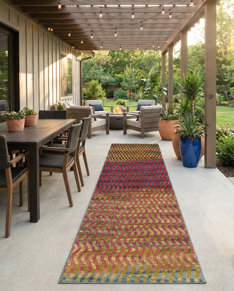 Urban Terrace Collection Area Rug -  Walkway Runner Multi  lifestyle 34