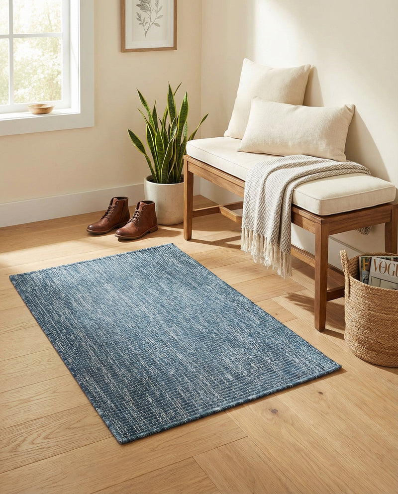 Seaside Serenity Collection Area Rug - Veranda (Blue) Rectangle Blue  lifestyle 45