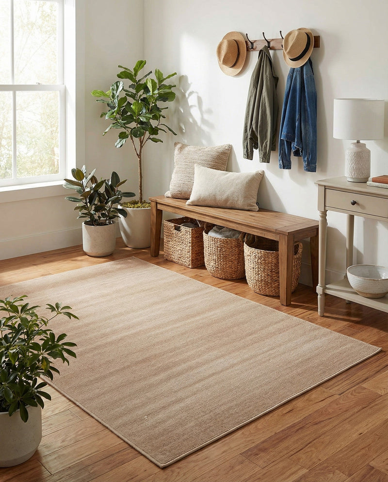 Soho Elegance Collection Area Rug - Chelsea (Light Brown) Rectangle Light Brown  lifestyle 5
