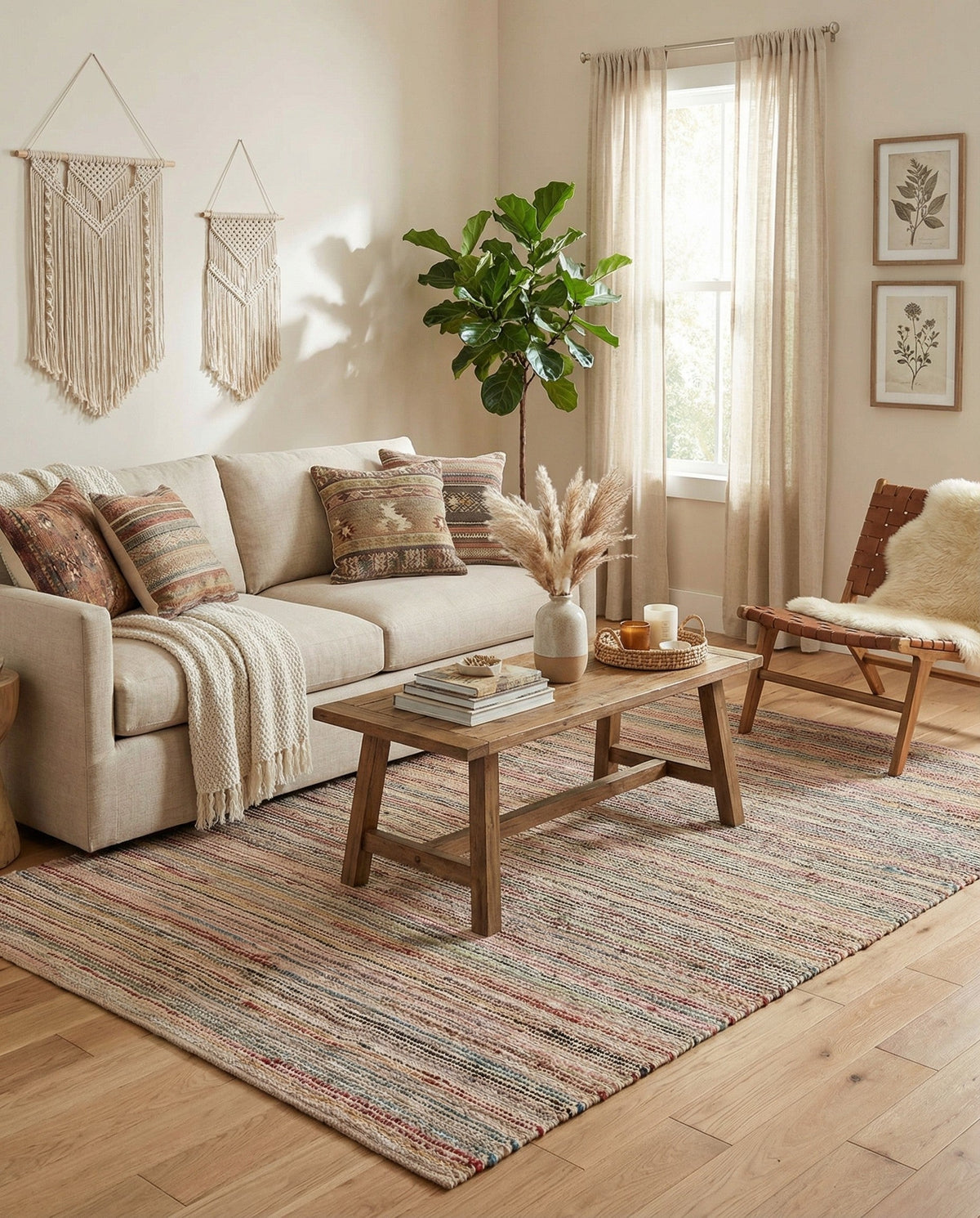 Savannah Jute Collection Area Rug - Serengeti Rectangle Multi  lifestyle 19