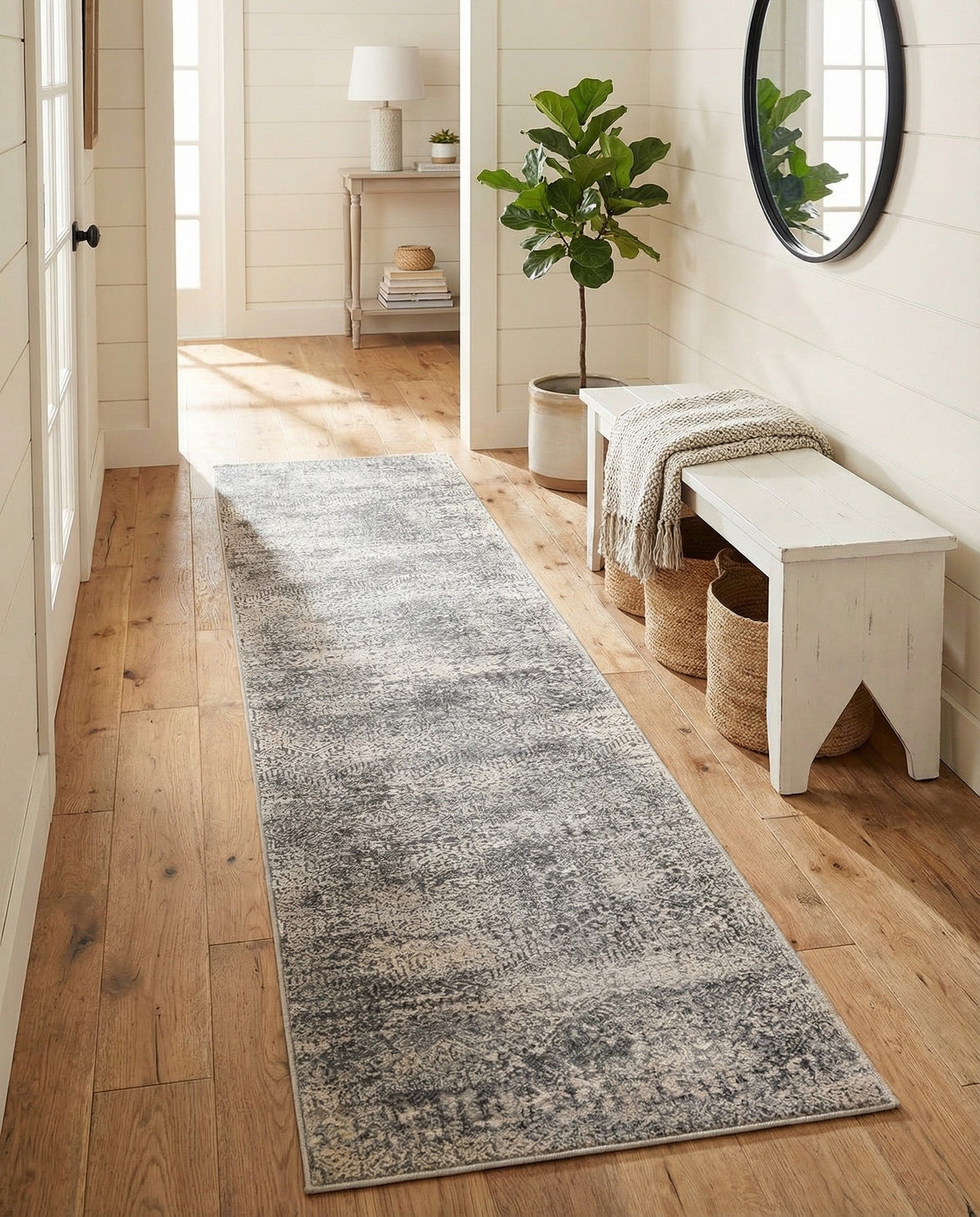 Bloomsbury Elegance Collection Area Rug -  Pimlico Runner Gray  lifestyle 166