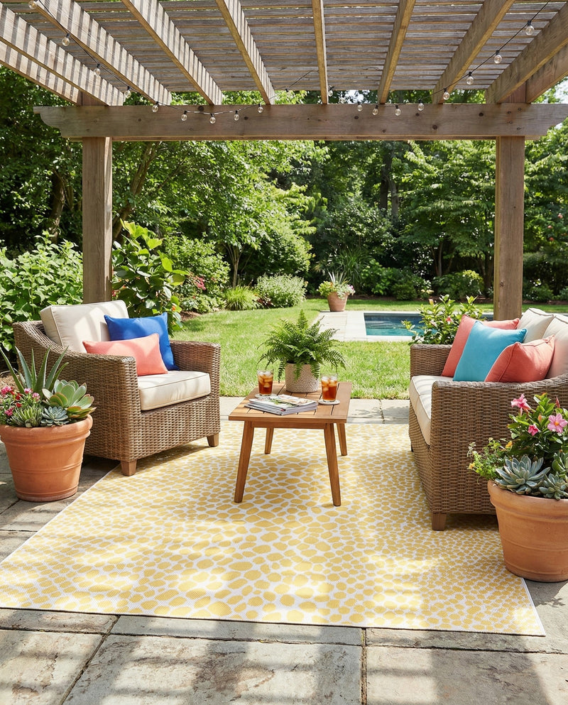Urban Oasis Rugs Collection Area Rug -  Terrace (Yellow Ivory) Rectangle Yellow Ivory  lifestyle 6